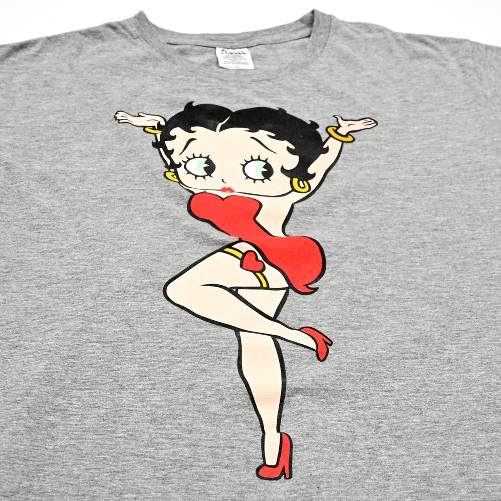 Betty Boop‎ Gray Adult Large Short Sleeve T-Shirt Cartoon Classic Marilyn Monroe